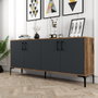 Hanah Home Consola Industrial Kiev Nogal y Antracita
